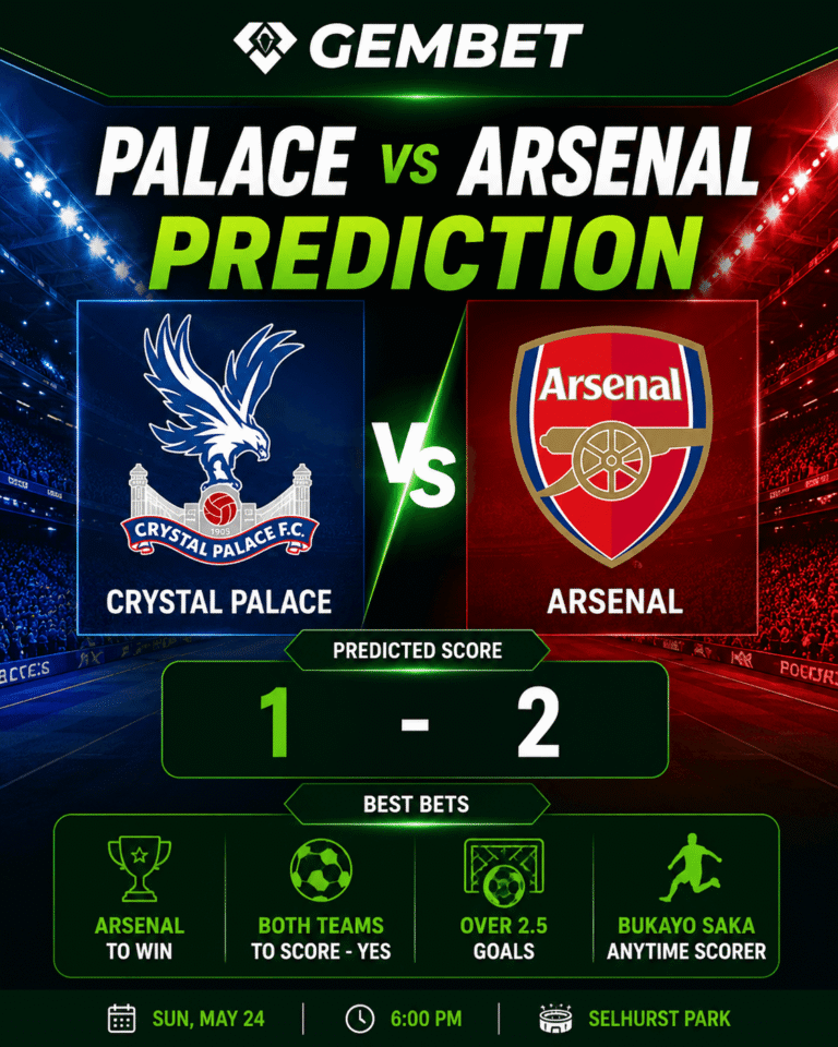 palace arsenal prediction