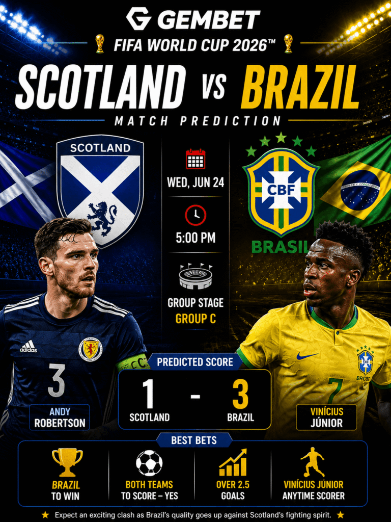 Scotland vs Brazil prediction - FIFA World Cup